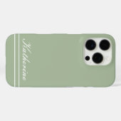 Skriptname Minimalistisches Grün Eukalyptus Case-Mate iPhone Hülle (Rückseite (Horizontal))