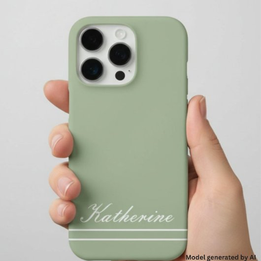 Skriptname Minimalistisches Grün Eukalyptus Case-Mate iPhone Hülle