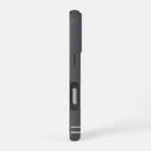 Skriptname Minimalistisches Holzkohlegrau iPhone Hülle (Rechte Seite)