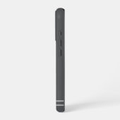 Skriptname Minimalistisches Holzkohlegrau iPhone Hülle (Linke Seite)