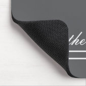 Skriptname Minimalistisches Holzkohlegrau Mousepad (Ecke)