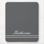 Skriptname Minimalistisches Holzkohlegrau Mousepad (Vorne)