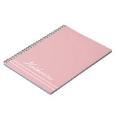 Skriptname Minimalistisches Rosa Notizblock (Linke Seite)