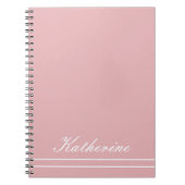 Skriptname Minimalistisches Rosa Notizblock (Vorderseite)