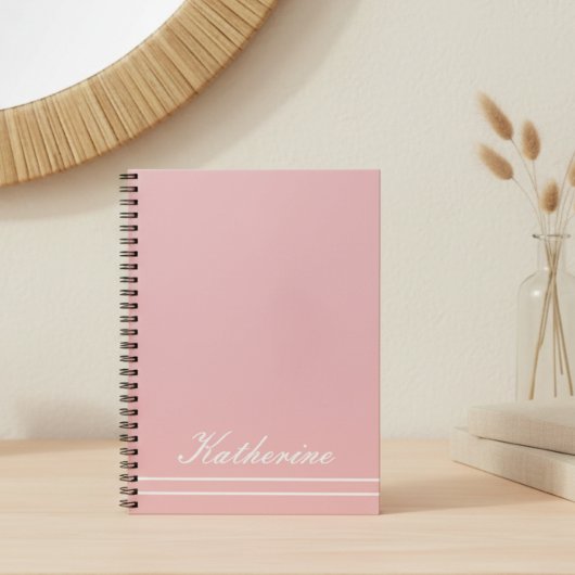 Skriptname Minimalistisches Rosa Notizblock