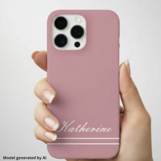 Skriptname Minimalistisches Staubrose Case-Mate iPhone Hülle
