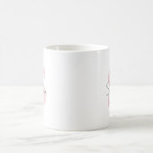 Skriptname mit rosa Monogramm personalisiert Kaffeetasse (Mittel)