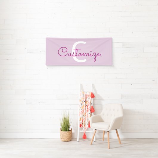 Skriptname & Monogramm | Magenta & Helllila Banner (Insitu)