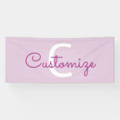Skriptname & Monogramm | Magenta & Helllila Banner (Horizontal)