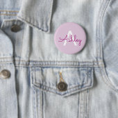 Skriptname & Monogramm | Magenta & Helllila Button (Beispiel)
