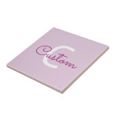 Skriptname & Monogramm | Magenta & Helllila Fliese (Seite)