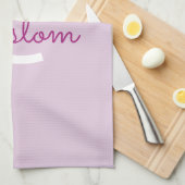 Skriptname & Monogramm | Magenta & Helllila Geschirrtuch (Viertel Falte)