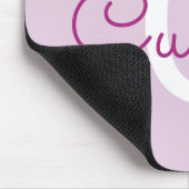 Skriptname & Monogramm | Magenta & Helllila Mousepad (Ecke)