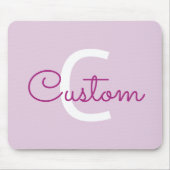 Skriptname & Monogramm | Magenta & Helllila Mousepad (Vorne)