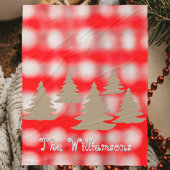 Skriptname niedliche Tartan-Goldbäume Fleecedecke