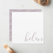 Skriptname Personalisiert Dusty Lila Mitteilungskarte (Vorderseite/Rückseite Beispiel)