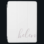 Skriptname Personalisiert Elegant Dusty Lila iPad Air Hülle<br><div class="desc">Elegant,  modern und elegant. Dieser iPad-Schriftart enthält einen personalisierten Namen Ihrer Wahl in einem modernen Skript. Farbe ist ein pastellfarbenes lila.</div>