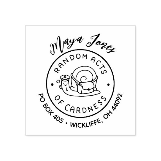 Skriptname Random Acts of Cardness Rücksendeadress Gummistempel (Prägung)