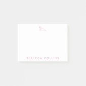 Skriptname, Swan, Pink anpassen Post-it Klebezettel (Vorderseite)