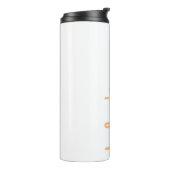 Skriptname Tee Tumbler Custom Geschenk in Orange Thermosbecher (Nach links gedreht)