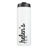 Skriptname Tee Tumbler Custom Geschenk in Schwarz Thermosbecher (Vorderseite)