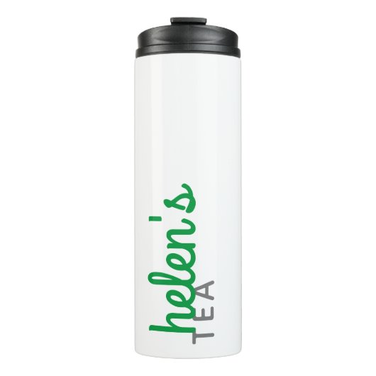 Skriptname Tee Tumbler Custom Geschenk Kelly Green Thermosbecher (Vorderseite)
