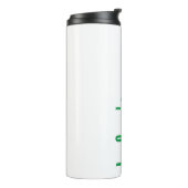 Skriptname Tee Tumbler Custom Geschenk Kelly Green Thermosbecher (Nach links gedreht)
