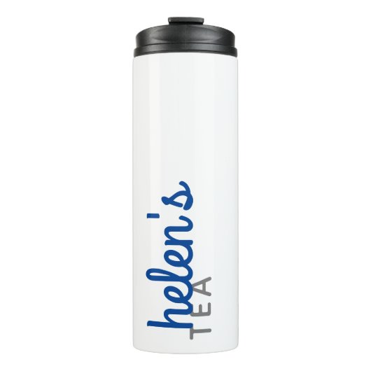 Skriptname Tee Tumbler Custom Gift in Navy Blue Thermosbecher (Vorderseite)