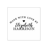 Skriptname & Typografie Maßen mit Liebe Herz Gummistempel (Prägung)