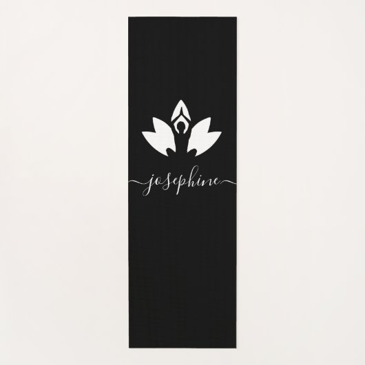 Skriptname Yoga Pose Lotus Personalisiert Yogamatte (Vorderseite)