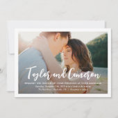 Skriptnamen Einfache Einladung zum Hochzeitsfeiern (Vorderseite)