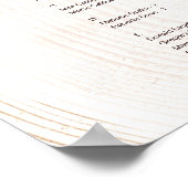 Skriptnamen Rustikale Hochzeitsbaum klingelt Poster (Ecke)