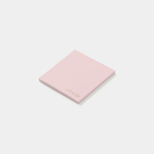 Skriptpinke vom Schreibtisch des Individuellen Nam Post-it Klebezettel (angewinkelt)