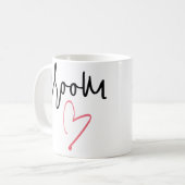 Skriptraum mit rot-rosa Hochzeitskaffee-Tasse Kaffeetasse (Vorderseite Links)