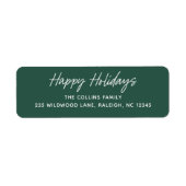 Skriptschreibweise Happy Holidays Rücksendeadresse (Vorne)
