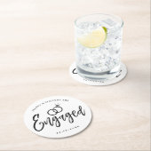 Skriptschrift der Anhänger| Runder Pappuntersetzer (Vor Ort)