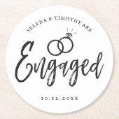 Skriptschrift der Anhänger| Runder Pappuntersetzer (Vorderseite)