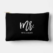 Skriptschrift "Mr. Nachname" Zubehörtasche (Vorderseite)