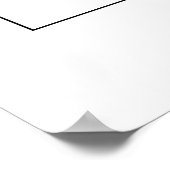 Skriptschwarze Typografie/Grenzsitzplan Poster (Ecke)