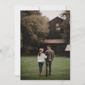 Skriptsignatur Herz-Foto Hochzeit Einladung (Rückseite)