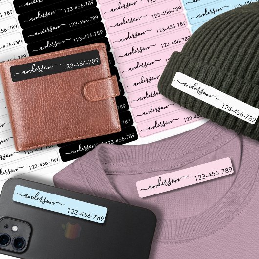 Skriptspezifische Bekleidungsmarke für die Pflege  Etiketten