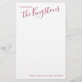 Skriptstationenliste für die Schriftenfamilie Scar Briefpapier