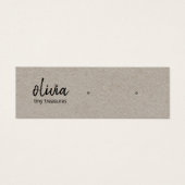 Skriptsteckerkarte Earring Kraft Display Card (Vorderseite)