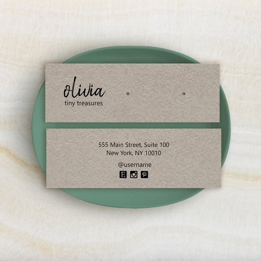 Skriptsteckerkarte Earring Kraft Display Card