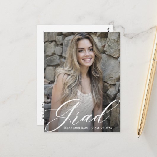 Skripttext-Abschluss Save the Date Postkarte (Vorderseite/Rückseite Beispiel)