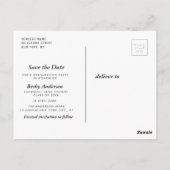 Skripttext-Abschluss Save the Date Postkarte (Rückseite)