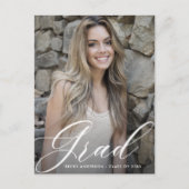 Skripttext-Abschluss Save the Date Postkarte (Vorderseite)