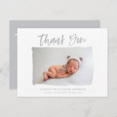 Skripttext Dank Geburtsankündigung Postkarte (Vorne/Hinten)