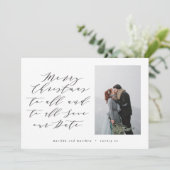 Skripttext Foto Weihnachten Save the Date Feiertag (Stehend Vorderseite)