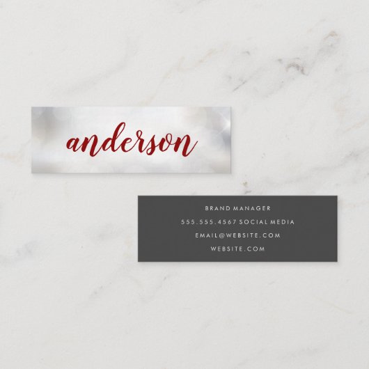 Skripttext Mini Visitenkarte (Vorne/Hinten)